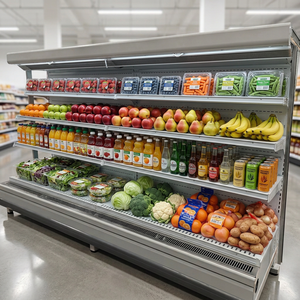 Refroidisseur multi-étages à ouverture frontale avec rideau d'air pour supermarché -1-7 ℃   Réfrigérateur à affichage vertical - Product Image 1