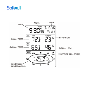 Estación Meteorológica Inteligente Inalámbrica WIFI de 433Mhz para Interiores y Exteriores, con Velocidad y Dirección del Viento, Termómetro, al <span class=keywords><strong>Mejor</strong></span> Precio de Safewill Wholesale - Product Image 4
