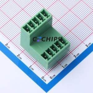 KF2EDGVT-3.5-2*5P Plug-in Terminal Block Through hole,P=3.5mm Connector Board-to-Board / Socket - Closed 2x5P 3.5mm Green - Product Image 1