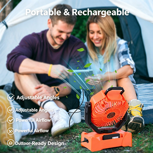 High-Capacity Solar Panel <b>Rechargeable</b> 40000Mah Battery Operated <b>Led</b> <b>Lantern</b> Fan, Portable Outdoor Tent Cooling - Product Image 5