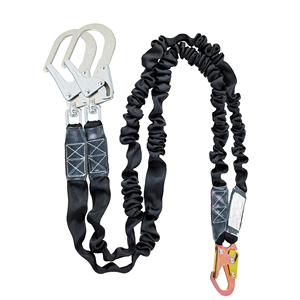 Tali Pengaman Polyester Double Large <span class=keywords><strong>Hook</strong></span> dengan Baja Paduan, Tali Elastis Anti-jatuh - Product Image 1