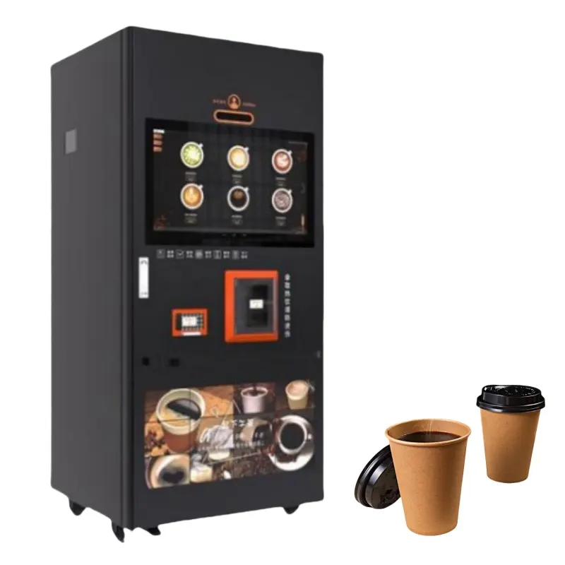 Bean to cup Máy pha cà phê Máy bán hàng tự động Máy pha cà phê thương mại mới xay