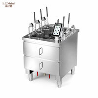 Cuiseur à pâtes intelligent à six fonctions en acier inoxydable avec écran tactile, machine de cuisson commerciale