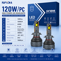 Ampoule de phare LED H3 super lumineuse 120W 12000LM Vente directe d'usine 6000K IP67 Fabricant en gros SFIDA K3