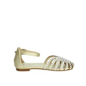 Sandalias Planas Negras T-230 para Niña con Tiras de Pedrería y Diseño de Correa en el Tobillo para el Verano - Product Image 4