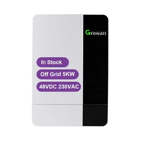 GROWATT 48V DC à AC SPF 5000 ES Growatt Onduleur solaire hors réseau 5KW CE Onde sinusoïdale pure unique 230V Tout neuf