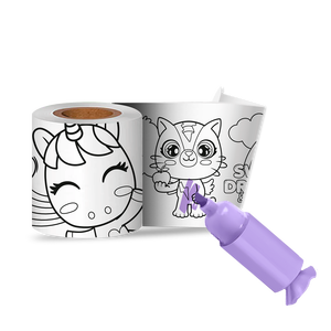Ruban washi à colorier Maxi avec crayons de couleur Sweet Dreams - Product Image 3