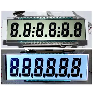 Presa di fabbrica OEM Pantalla a cristalli liquidi 7 segmenti 3 4 5 6 7 cifre Display LCD su misura trasmissivo HTN TN codice segmento LCD