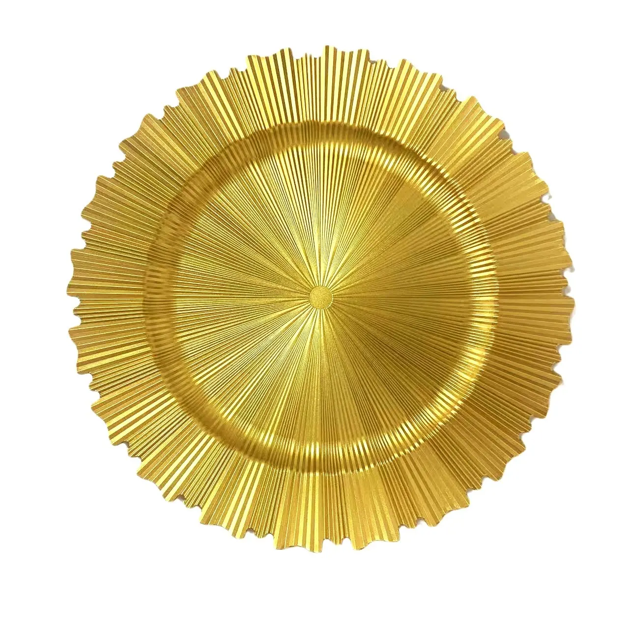 13 inch Gold Reef plastic Charger Plates Wedding Wholesale Western Steak Pad Table Chargers Plates For Wedding Party