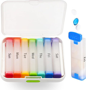 Chất lượng cao xách tay PP hàng tuần Pill lưu trữ trường hợp bán buôn thuốc Dispenser Carry-on hộp cho gia đình thuốc quản lý - Product Image 3