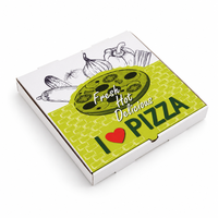 Boîte à pizza en carton ondulé, vente en gros directe d'usine en Chine, emballage alimentaire personnalisé pour restaurants et pizzerias