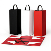 Caja de Regalo Magnética Rígida Plegable de Lujo con Logotipo Personalizado, Empaque de Papel Plegable para Botellas de Vidrio Frágiles y Bebidas
