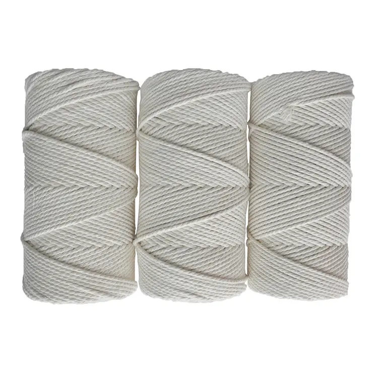 Wholesale High Quality Braided Rope String White Cotton Rope Twine Twisted Cord