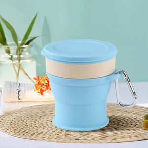 Stock Collapsible Travel Mug Lightweight Silicone Cup Leak-Proof <b>Lid</b> Dishwasher <b>Microwave</b> Safe Heat-Resistant Portable Outdoor - Product Image 2