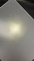 100% PMMA matériel 4 * 8ft plastique clair Texture motif prismatique diffuseur feuille pour boîte d'éclairage