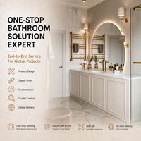 Solution tout-en-un pour salle de bain : Ensemble complet de meubles de salle de bain, lavabo, toilettes et baignoire, économes en eau et peu encombrants, pour projets de villas et complexes hôteliers