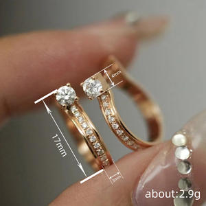 Orecchini Sylvia in Oro Rosa con Diamanti Taglio Brillante Rotondo Colore G Diamanti Naturali Stile Classico per Uso Quotidiano Femminile - Product Image 6