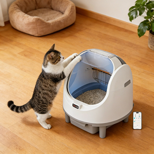 Factory Direct Smart Cat Litter <b>Box</b> Arenero Automático automatic enclosed odor control <b>large</b> capacity safe easy clean durable - Product Image 1