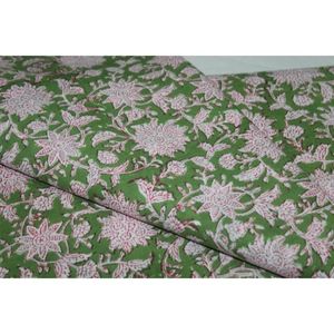 Tela de Algodón Estampada a Mano, Ligera, con Diseño Floral, para Confección de Vestidos para Niñas y Niños - Product Image 2