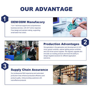 Interruttore Touch Bluetooth a 3 Tasti per Specchio Intelligente |   Dimmer con Controllo Antiappannamento e CCT, Audio Bluetooth |   Produttore OEM XINSHENGLU - Product Image 5