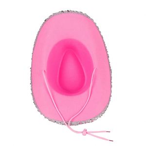 Sombrero de Vaquero Occidental para Novia, Festival de Carnaval de Halloween, Sombrero de Fiesta Vaquero Unisex con Bordado de Lentejuelas, Casual, para Viajes, 4 Estaciones - Product Image 4