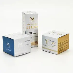 Diseño personalizado de lujo de lámina de oro UV Punto de cartón plegable de cartón maquillaje cosmético vela embalaje cajas de papel con la impresión del logotipo