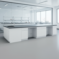 Meubles de laboratoire de haute qualité, surface en résine époxy, plan de travail en acier laminé à froid, table d'expérimentation pour étudiants pour l'école