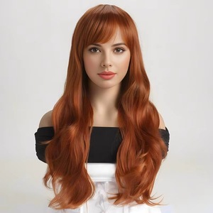 Peluca <span class=keywords><strong>de</strong></span> Moda en Oferta, Resistente al Calor, Larga, Ondulada, Rizada, con Flequillo Lateral, para Mujer, Carnicaroon Wig <span class=keywords><strong>Outlet</strong></span> - Product Image 3