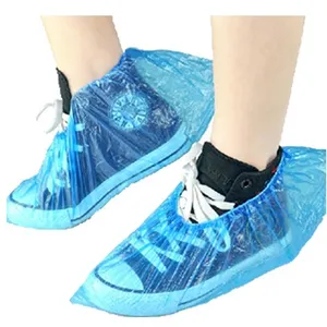 Cubierta desechable de plástico PE/CPE para zapatos, impermeable con elástico para uso médico