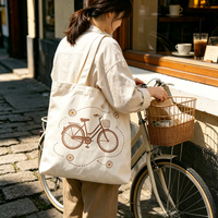 Pochette de rangement portable et réutilisable en toile avec logo personnalisé, motif dessin animé, fermeture éclair et poignée longue, idéale pour emballage cadeau de vacances et lunettes