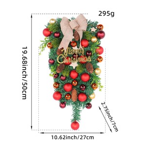 Guirlande <span class=keywords><strong>de</strong></span> Noël classique <span class=keywords><strong>de</strong></span> qualité supérieure en forme <span class=keywords><strong>de</strong></span> goutte d'eau avec des couleurs <span class=keywords><strong>de</strong></span> Noël vives assorties pour la décoration <span class=keywords><strong>de</strong></span> l'entrée <span class=keywords><strong>de</strong></span> la maison pendant les fêtes - Product Image 6