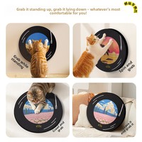 Nouveau grattoir mural vertical rotatif à 360 degrés pour chat, motif dessin animé, résistant aux griffures, motif Palm Tree Sunset