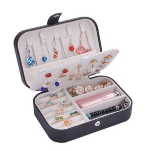 E575 Fashion <strong>Girl</strong> Portable Leather Organizer Earring Travel Jewel Case <strong>Jewellery</strong> Packaging Gift Boxes Jewelry <strong>Box</strong> - Product Image 1