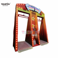 Tolefun CE Jeux de compétences de grande taille en métal de haute qualité pour les fêtes foraines, défi Hangtime, thème étoile rouge à LED, manèges de fête foraine, parc d'attractions, 2 joueurs