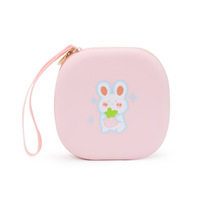 Bol de voyage pour animaux de compagnie ShengAnXin, style dessin animé, pliable, en silicone, portable, double bol d'alimentation pour chiens et chats