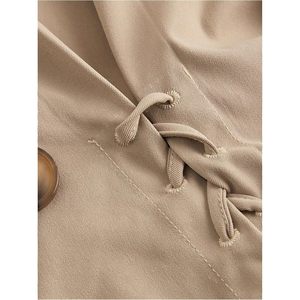 Gabardina Personalizada para Mujer, con Solapa, Doble Botonadura, Manga Abullonada, Corte en A, Chaqueta de Otoño, Tejido de Punto, Estilo Elegante - Product Image 4