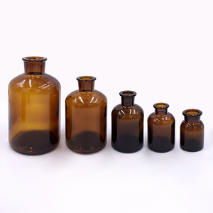 Frasco de reactivo de vidrio transparente ámbar engrosado de boca ancha con tapón de vidrio, capacidad de 30ml-1000ml, origen Hebei, serigrafiado para - Product Image 3