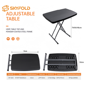Tavolo Pieghevole Convertibile <span class=keywords><strong>da</strong></span> Esterno Resistente alle Intemperie, Bestseller per <span class=keywords><strong>Giardino</strong></span>, Feste, Campeggio e BBQ, Utilizzabile in Tutte le Stagioni, Portatile - Product Image 4