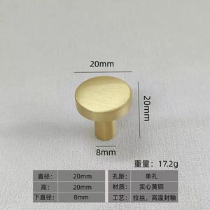Cabinet <b>Knob</b> Brass Round <b>Copper</b> Handle American Style Durable Pull Head - Product Image 3