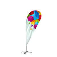 Bannières de drapeau en forme de larme en polyester durable, jardin de plage, assurance automobile, éducation agricole, fibre de verre numérique incluse