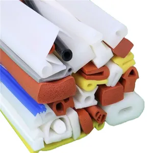 Various Oem Extruded Profiles Silicone Rubber Seal Strip For Glass Door Window Gaps