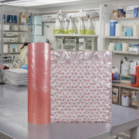 Film à bulles en forme de cœur rose en PE, barrière de protection antichoc, 30 % plus de protection, emballage gonflable