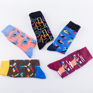 Calcetines de Algodón 200N con Diseño Creativo, Estampado Gráfico, Color Martillo, Volcán, Geométrico, Triángulo, Cuadrado, Novedad para Hombre, Adulto - Product Image 5