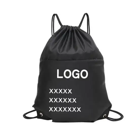 Sac à dos écologique pour chaussures de gym en vrac avec impression de logo personnalisé sac à cordon fourre-tout sac à cordon en polyester coloré imperméable