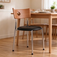 Chaise de salle à manger vintage nordique pour usage domestique, chaise de restaurant moderne minimaliste, chaise de table pour café et salon de thé