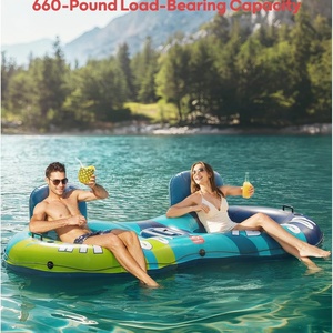 เรือยางสำหรับ 2 คน รับน้ำหนักได้ 660 ปอนด์ ขนาด 93 นิ้ว แข็งแรง ทนทาน พร้อมพนักพิงตามหลักสรีรศาสตร์ และที่วางแก้วสำหรับครอบครัว - Product Image 2