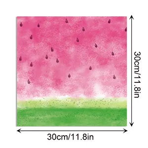 WW095 kertas Scrapbook pola semangka merah muda pembungkus Hadiah dua sisi kertas kerajinan dekoratif DIY untuk perlengkapan pesta musim panas