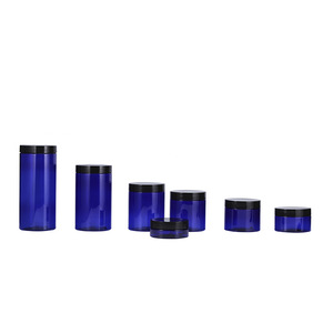 HC-108 Blue PET Cream Bottle 85mm Diameter Screw Top Cylinder <b>Plastic</b> Jar Cosmetic <b>Packaging</b> 180ML 300ML 400ML 500ML 750ML 1L - Product Image 4