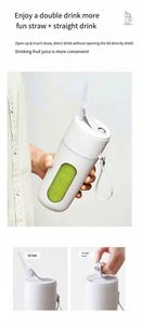 Fruit Juicer Popular <b>USB</b> Blender Juicer <b>Mini</b> Electric Portable Rechargeable Travel High Quality 400ml 10 Blades Pink - Product Image 5