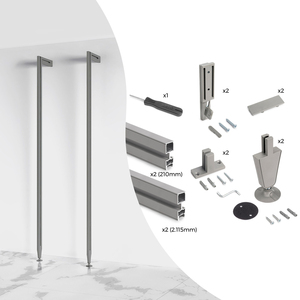 Kit 7023649 struttura modulare EMUCA Zero per montaggio a pavimento e parete inclusi accessori per pavimenti e profili - Product Image 1